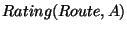 $Rating(Route,A)$