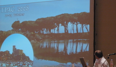 TPAC 2008 slide. Photo Credit: Kaz Ashimura