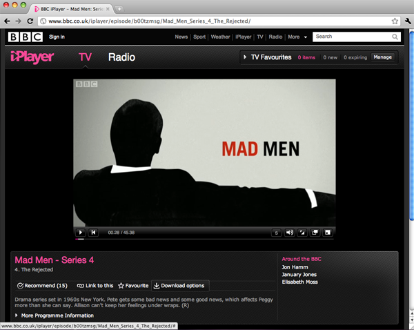 iPlayer, Streaming