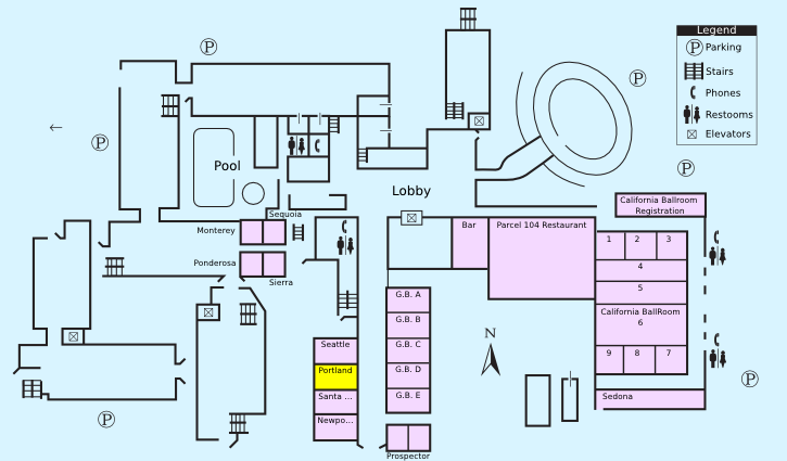 Floor plan with highlight on Portland
