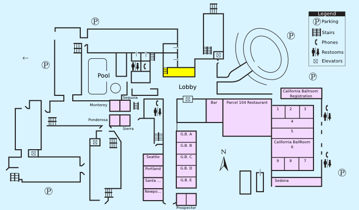 Floor plan with highlight on Registration