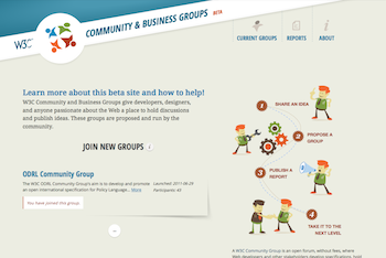 Screen shot of CG beta site