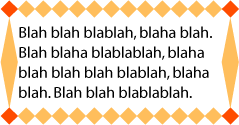 element with a diamond border
