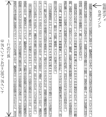 図1-27　1行の行長は文字サイズの整数倍