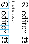 Arrangement of alphanumerics in vertical writing mode - 2