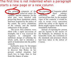 first line indent