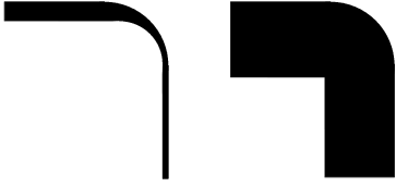 The effect of rounded corners on unequal borders