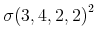 \msup{{\unicode{963}\unicode{8289}{\left({3},{4},{2},{2}\right)}}}{{2}}