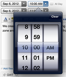 iOS time picker