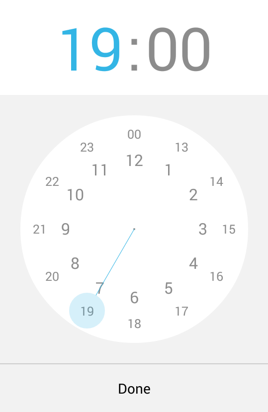Android time picker