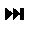 BLACK RIGHT-POINTING DOUBLE TRIANGLE WITH VERTICAL BAR