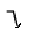 BACKSLANTED SOUTH ARROW WITH HORIZONTAL TAIL