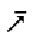 NORTH EAST TRIANGLE-HEADED ARROW TO BAR