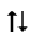 UPWARDS TRIANGLE-HEADED ARROW LEFTWARDS OF DOWNWARDS TRIANGLE-HEADED ARROW