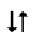 DOWNWARDS TRIANGLE-HEADED ARROW LEFTWARDS OF UPWARDS TRIANGLE-HEADED ARROW
