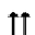 UPWARDS TRIANGLE-HEADED PAIRED ARROWS