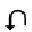ANTICLOCKWISE TRIANGLE-HEADED TOP U-SHAPED ARROW