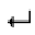 DOWNWARDS TRIANGLE-HEADED ARROW WITH LONG TIP LEFTWARDS