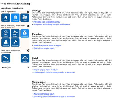 This shows selected filters as they change the presented information.