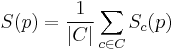 S(p)= \frac{1}{|C|} \sum_{c \in C} S_c(p)